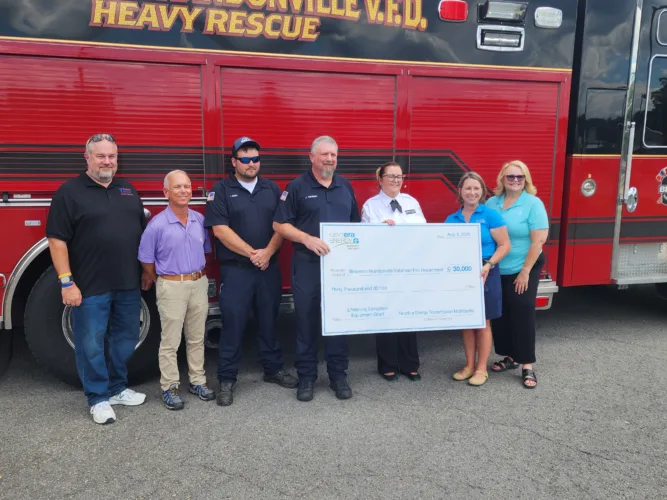 NextEra presents $30K to Bruceton Brandonville VFD